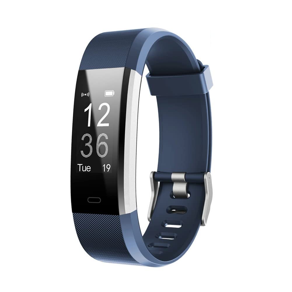Jaydear Fitness Tracker HR, Activity Tracker Watch with Heart Rate Monitor, Waterproof Smart Fitness Band with Step Counter, Calorie Counter, Pedometer Watch for Kids Women and Men (Blue)