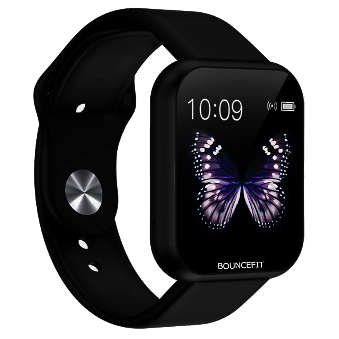 Bouncefit D20 Y68 Fitness Band Smart Watch for Men, Women, Boys, Girls, Kids – Single Touch Interface, Water Resistant, Workout Modes, Quick Charge Sports Smartwatch – Jet Black - Image 2