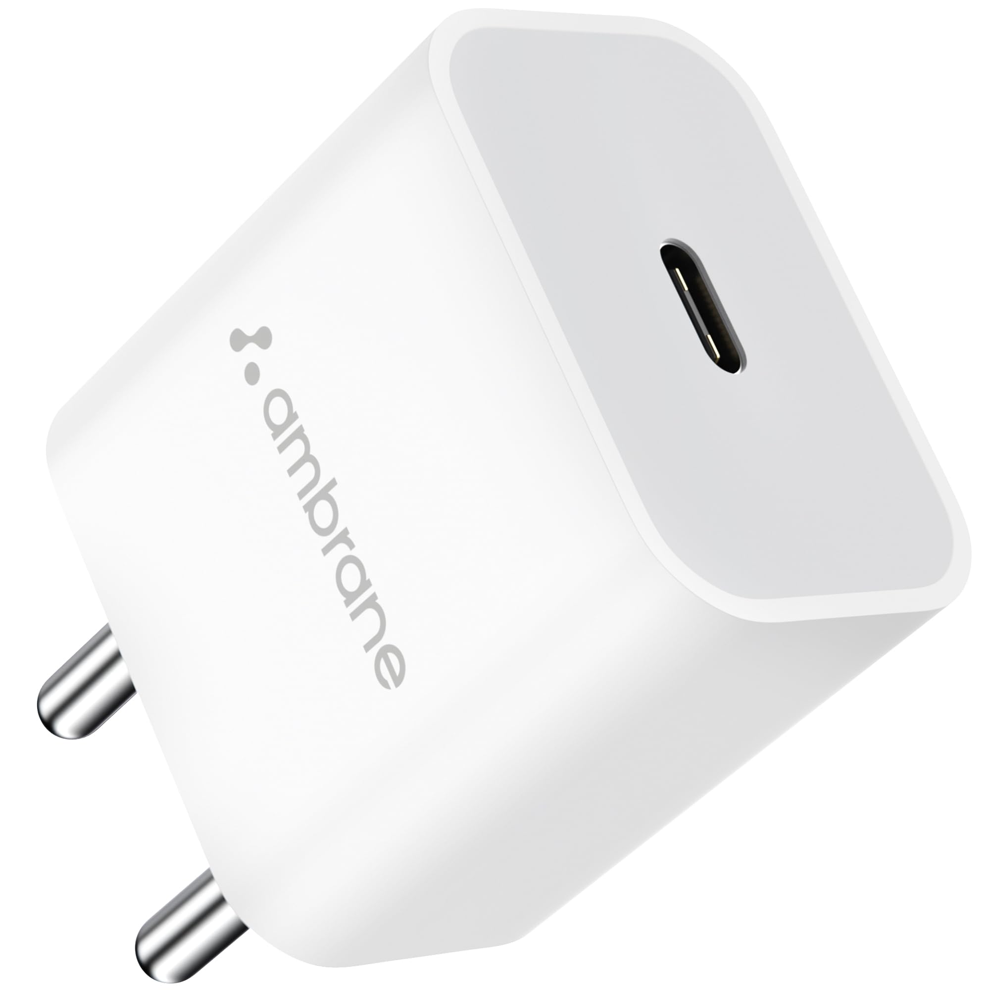 Ambrane 20W Type C Mobile Charger Adapter, Fast Charging for Android, iPhone 14/13,13/12/11/X & Pro, Max Series & Other Type C Enabled Devices, PD Technology, BIS Certified (Raap M20, White) - Image 2