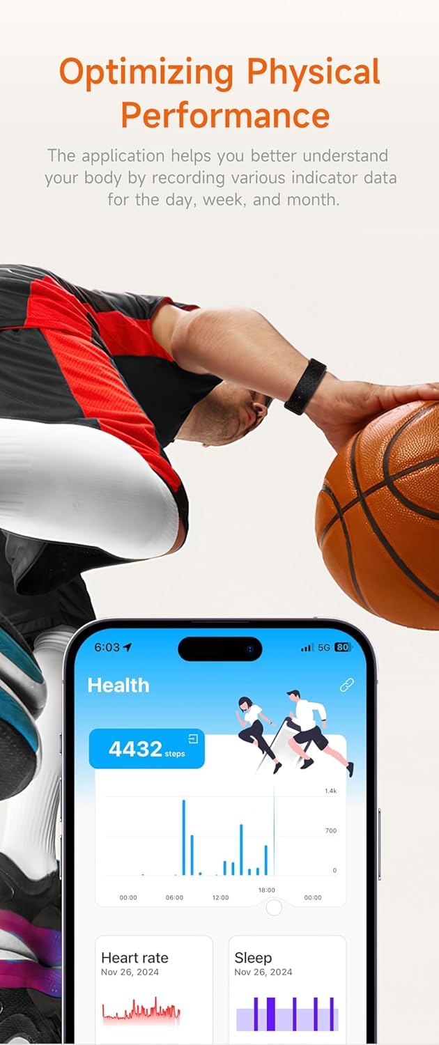 Smart Bracelet for Men Women, Wearable Health Activity Fitness Trackers Sports Monitoring Sleep Tracker with Free APP and 2 Bands (JF44)