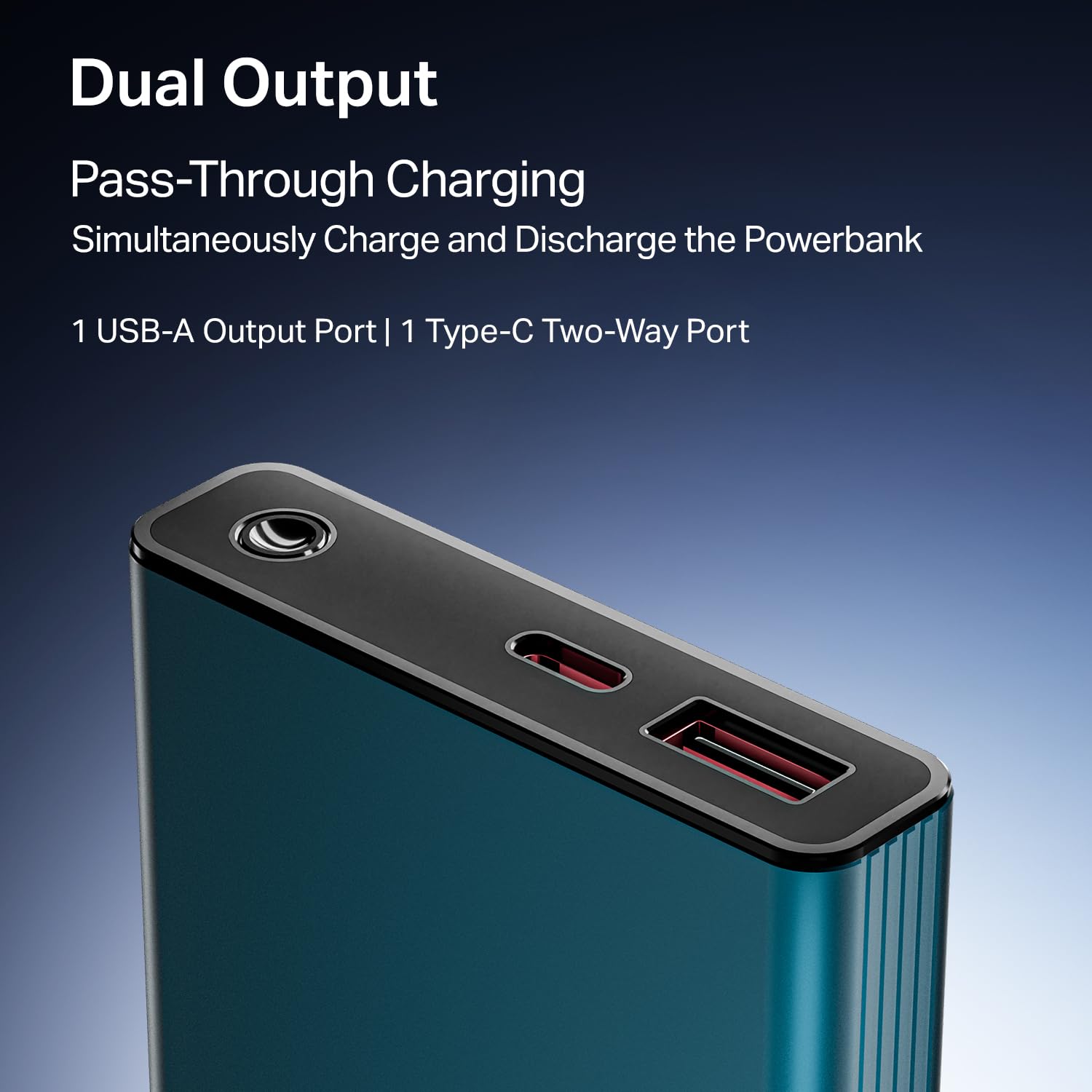 Boat Energyshroom PB300 Pro 10000 mAh 22.5W Pocket Size, Compact Power Bank, Fast Charging (2X Output Ports, Supports Android, iPhone, Tablets, Earbuds, etc.) (Steel Blue), USB Type C - Image 7