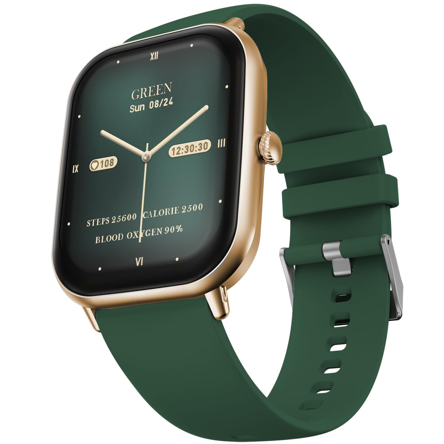 Fire-Boltt Ninja Call Pro Max Bluetooth Calling Smart Watch, 2.01″ HD Display, 120+ Sports Modes, Health Suite, AI Voice Assistance, SpO2 & Heart Rate Monitor Smartwatch for Men & Women - Green - Image 2