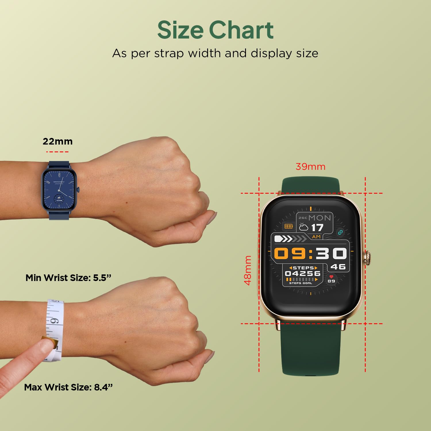 Fire-Boltt Ninja Call Pro Max Bluetooth Calling Smart Watch, 2.01″ HD Display, 120+ Sports Modes, Health Suite, AI Voice Assistance, SpO2 & Heart Rate Monitor Smartwatch for Men & Women - Green - Image 8