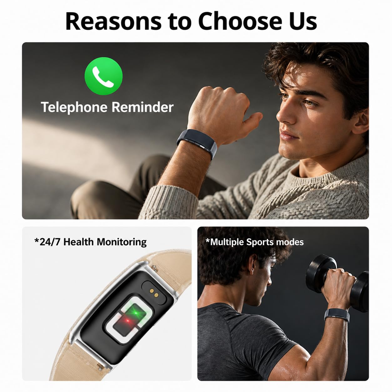 StyleOxx Vitro Smart Fitness Band – Heart Rate, SpO2, Sleep & ECG Monitor | 7 Days Battery | Body Composition | Body Temperature | Multi-Sport Tracker for Daily Health & Fitness (Midnight Blue) - Image 5
