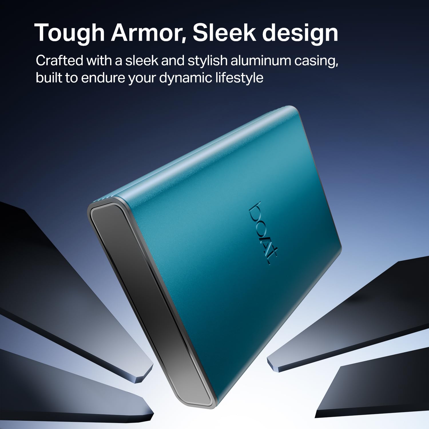 Boat Energyshroom PB300 Pro 10000 mAh 22.5W Pocket Size, Compact Power Bank, Fast Charging (2X Output Ports, Supports Android, iPhone, Tablets, Earbuds, etc.) (Steel Blue), USB Type C - Image 8