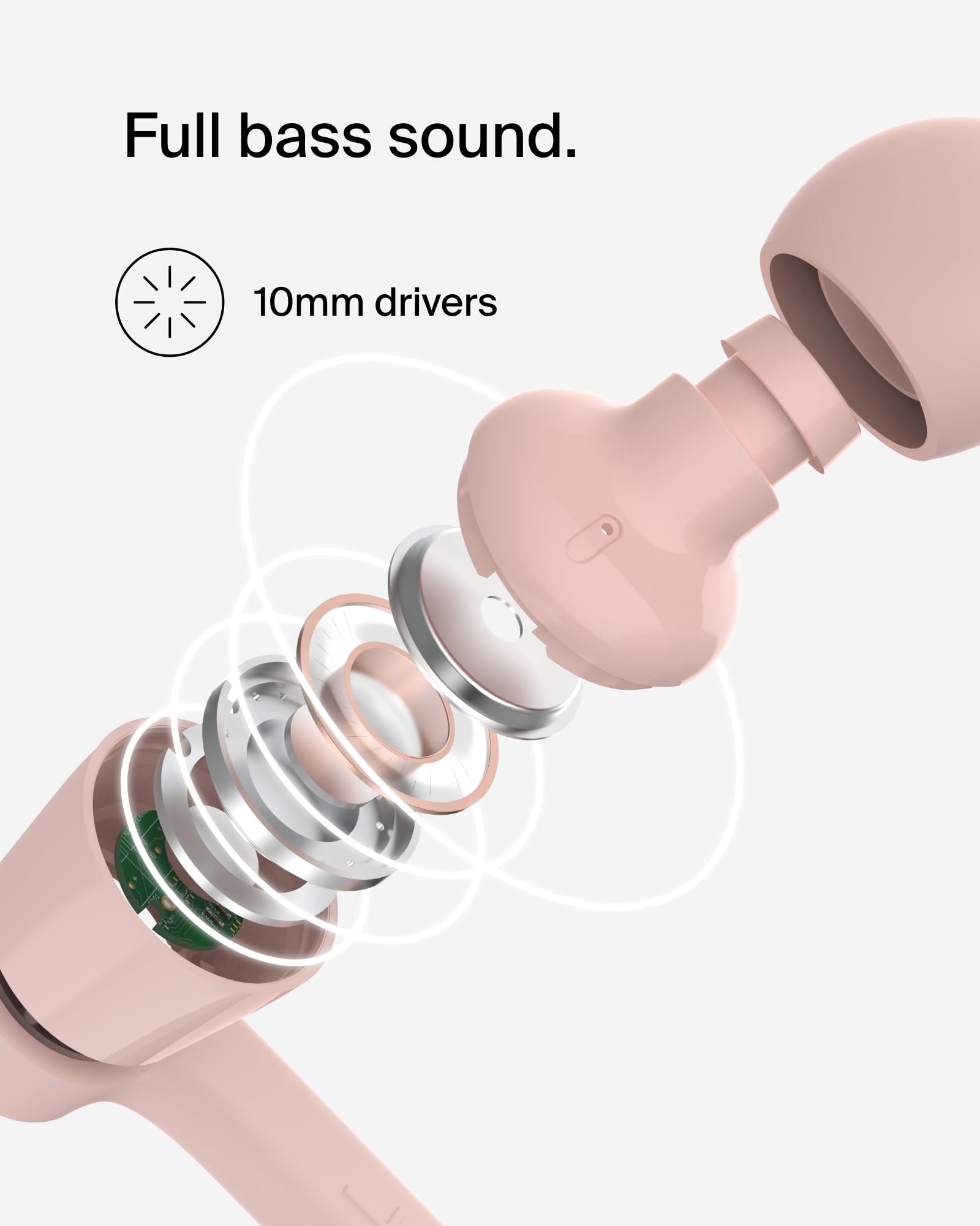 Belkin SoundForm Wired Earbuds with USB-C Connector, in-Ear Earphones w/Microphone - USB-C Headphones for iPhone 17, iPhone 16, iPad mini, Galaxy S25, Google Pixel 9, Android, and More - Pink - Image 7