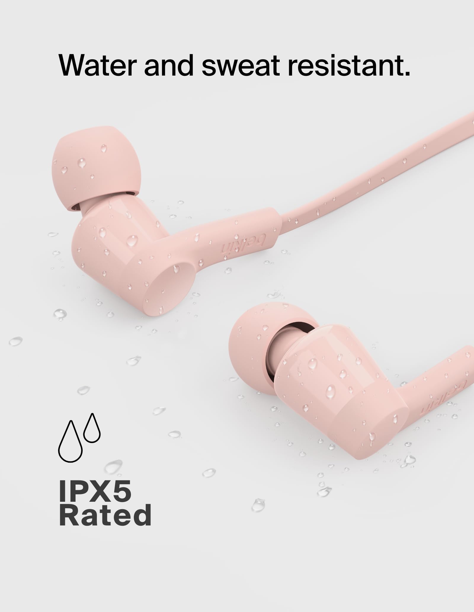Belkin SoundForm Wired Earbuds with USB-C Connector, in-Ear Earphones w/Microphone - USB-C Headphones for iPhone 17, iPhone 16, iPad mini, Galaxy S25, Google Pixel 9, Android, and More - Pink - Image 5