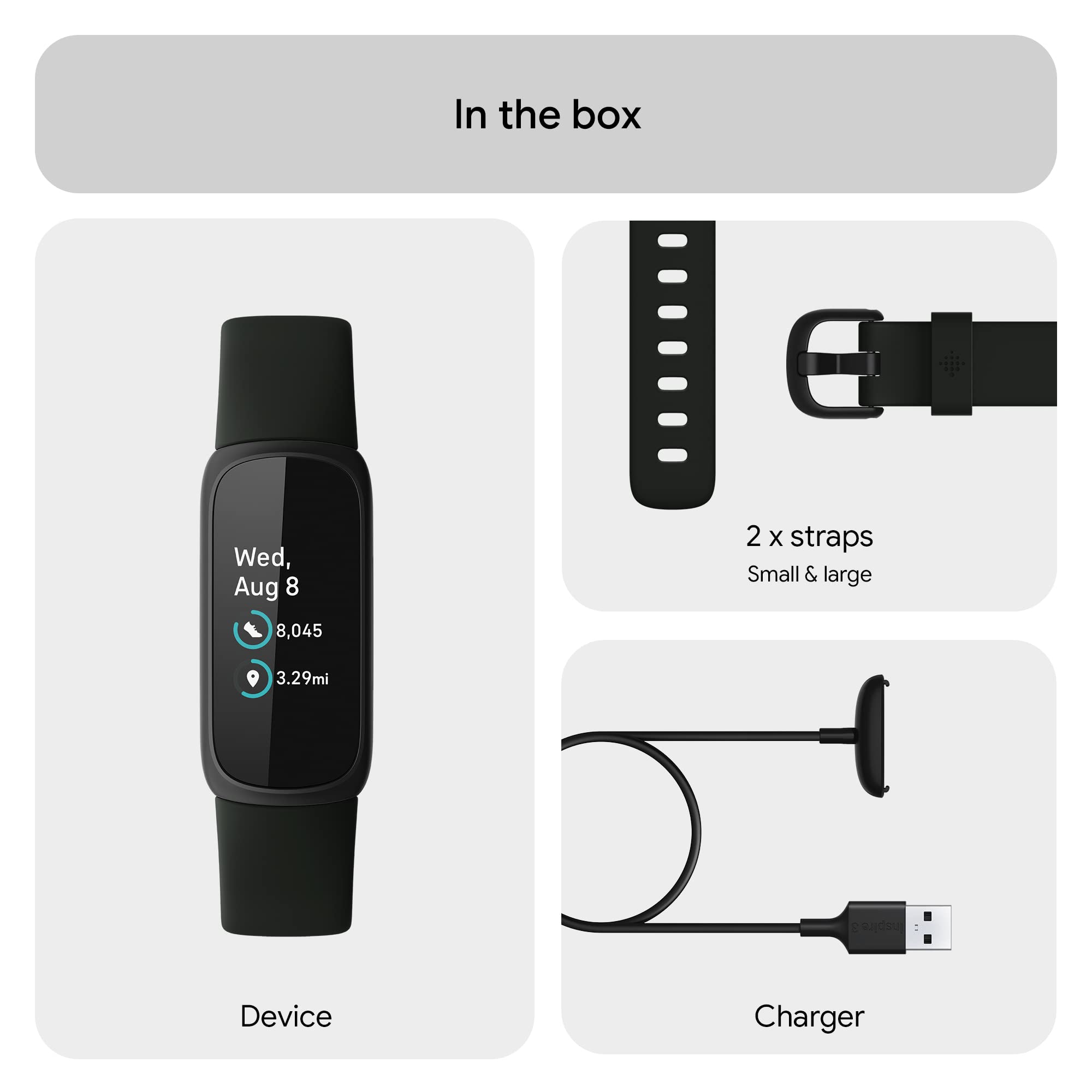 Fitbit Inspire 3 Health & Fitness Tracker (Midnight Zen/Black) with 6-Month Premium Membership - Image 8