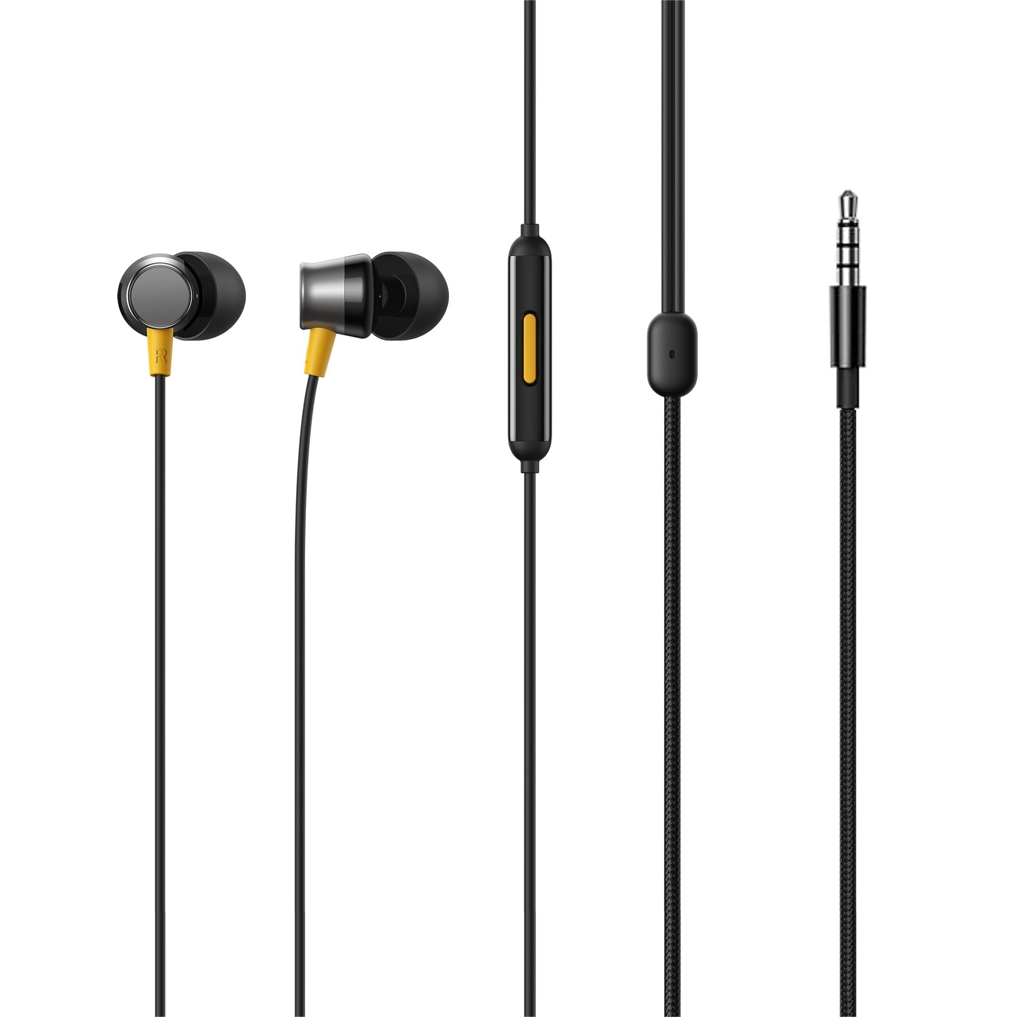 realme Buds 3 (3.5 mm) Wired in Ear Earphones with Mic (Black) - Image 2