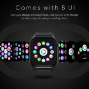 Fire‑Boltt Rise Smart Watch 1.85″ HD Display with Bluetooth Calling, AI Voice Assistant, Rotating Crown,SpO2 & Heart Rate Monitor, 120+ Sports Modes,IP67 Waterproof Smart Watch for Men & Women - Black
