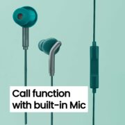 ZEBRONICS Bro in Ear Wired Earphones with Mic, 3.5mm Audio Jack, 10mm Drivers, Phone/Tablet Compatible (Green)