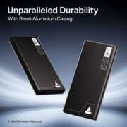 Boat Energyshroom PB300 10000 mAh 22.5W Fast Charging Power Bank (2X Output Ports, Supports Android,iPhone,Tablets,Earbuds) (Carbon Black), USB Type C