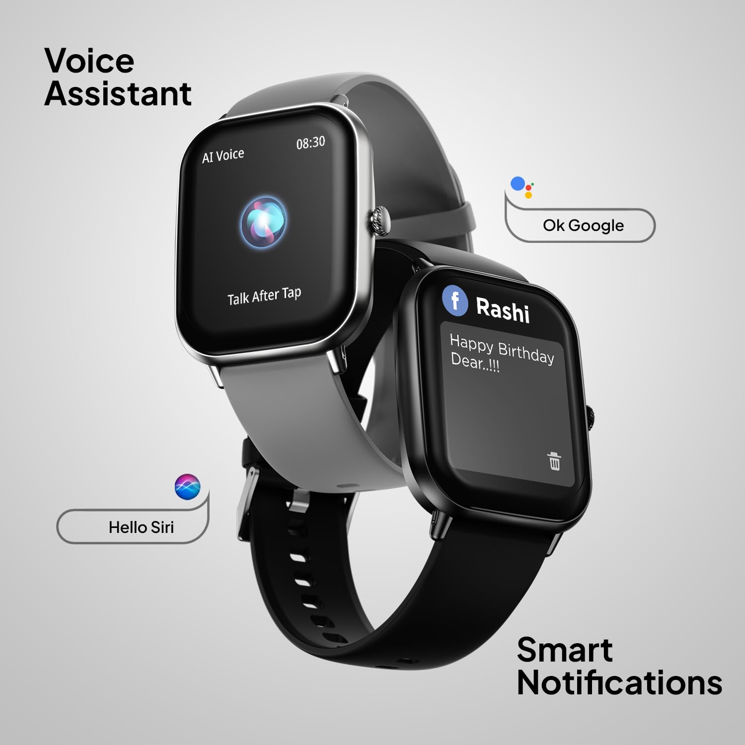 Fire-Boltt Ninja Call Pro Max Bluetooth Calling Smart Watch, 2.01" HD Display, 120+ Sports Modes, Health Suite, AI Voice Assistance, SpO2 & Heart Rate Monitor Smartwatch for Men & Women - Black
