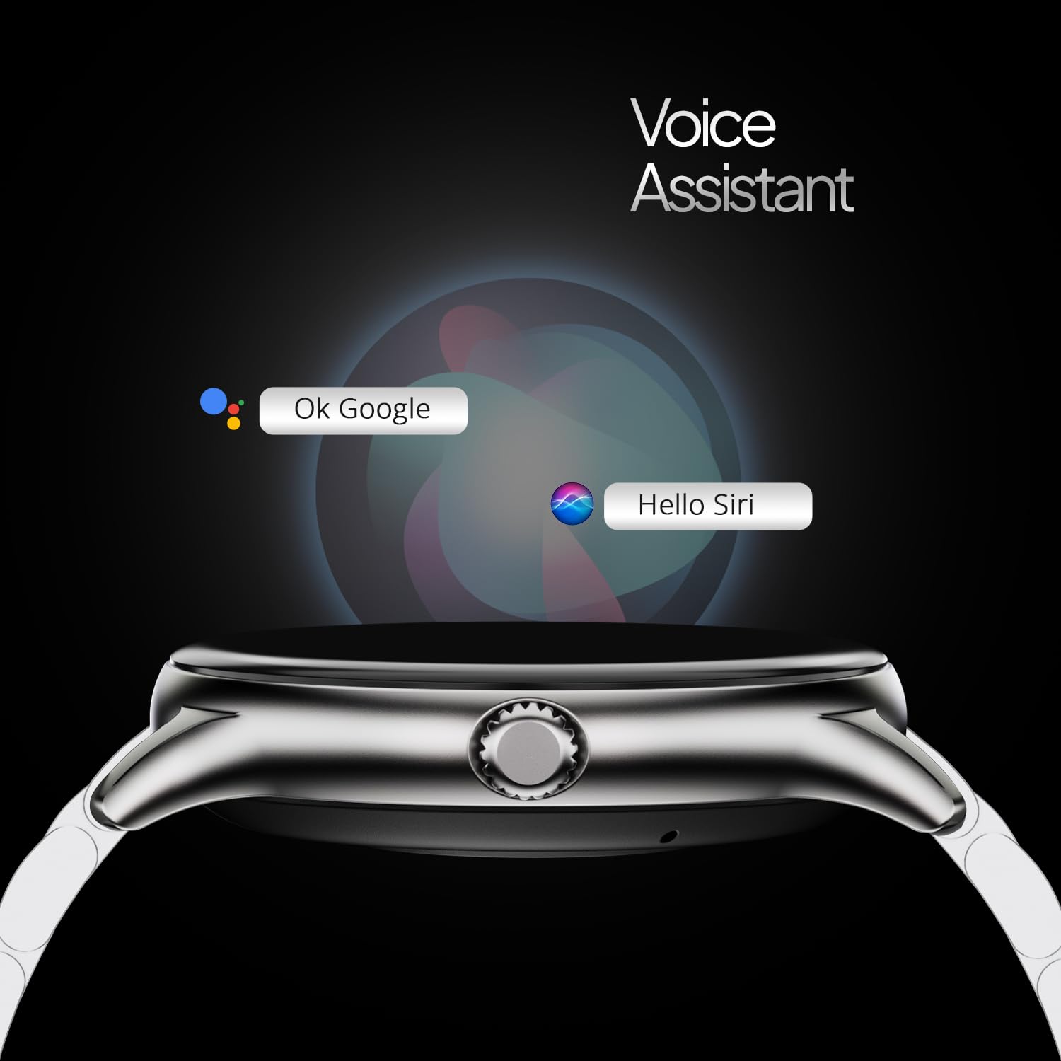 Fire‑Boltt Phoenix Pro Round Smart Watch 1.39″ Display with Bluetooth Calling,AI Voice Assistant,SpO2 & Heart Rate Monitor, 120+ Sports Modes,IP67 Waterproof Metal Smart Watch for Men & Women - Silver - Image 7