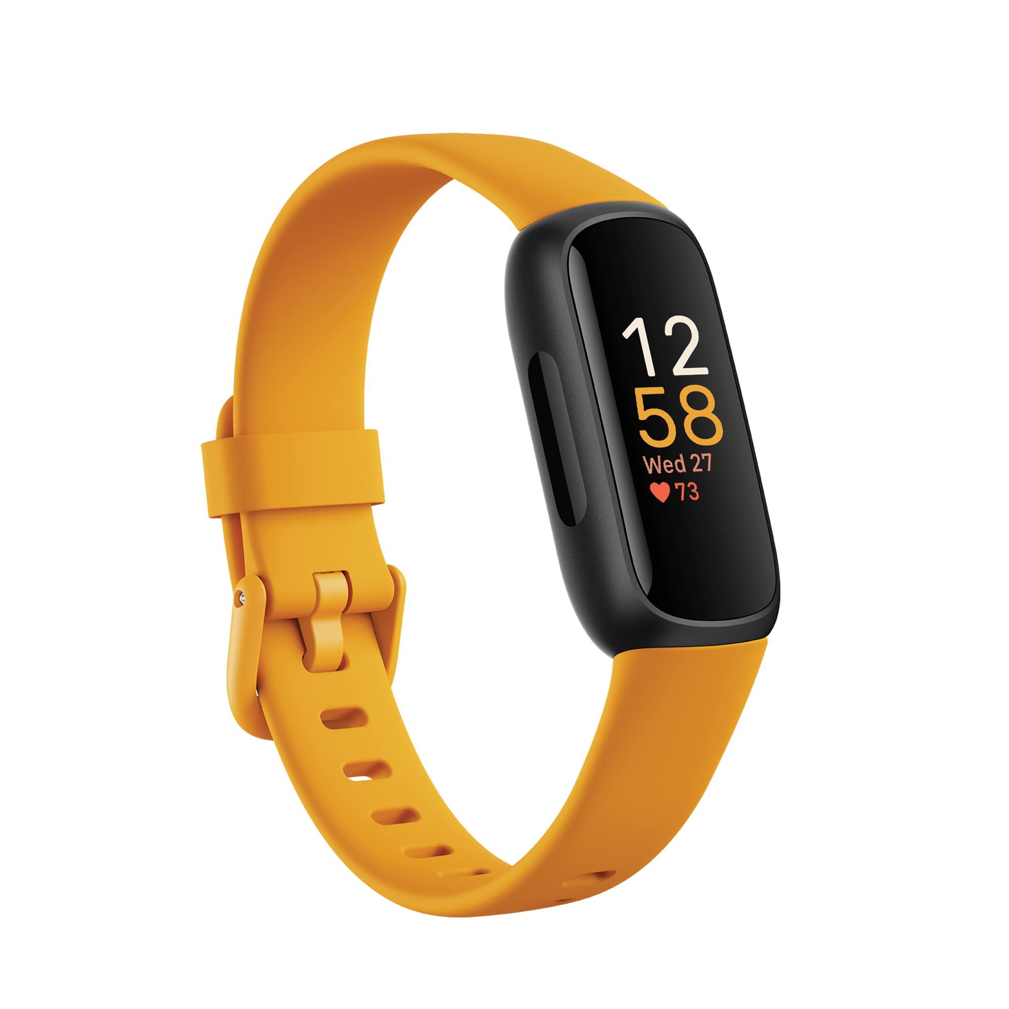 Fitbit Inspire 3 Health & Fitness Tracker (Morning Glow/Black) with 6-Month Premium Membership - Image 2