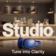 pTron Studio w/ 60Hrs Playtime, Wireless Over-Ear Headphones with HD Mic, Dual-Device Pairing, Immersive Sound, 40mm Drivers, BT5.4, 3.5mm Aux Port, TF Card Slot & Type-C Fast Charging (Blue)