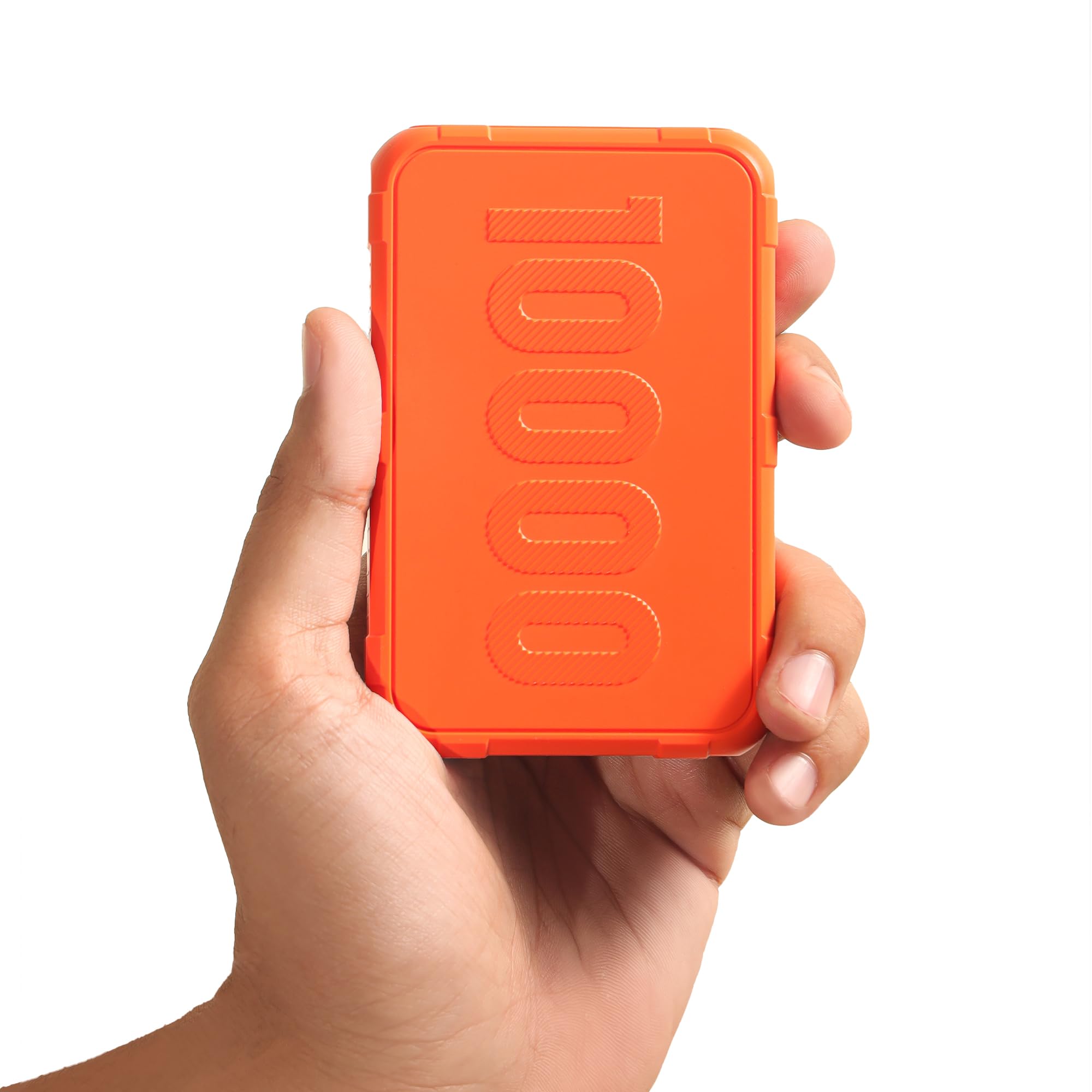 Ambrane 10000mAh Power Bank, Rugged & Slim, 22.5W Fast Charging, Compact & Travel-Friendly, USB & Type-C Output, PD & QC, Compatible with iPhone, Samsung, Oneplus & All Android (Force 10K, Orange) - Image 2