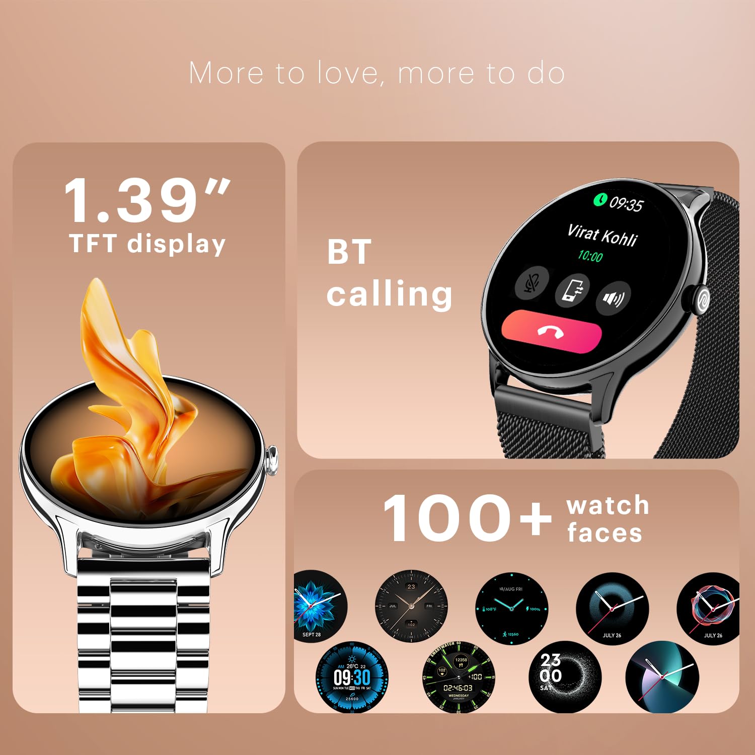Noise Twist Go Round dial Smartwatch with BT Calling, 1.39" Display, Metal Build, 100+ Watch Faces, IP68, Sleep Tracking, 100+ Sports Modes, 24/7 Heart Rate Monitoring (Elite Black) - Image 3