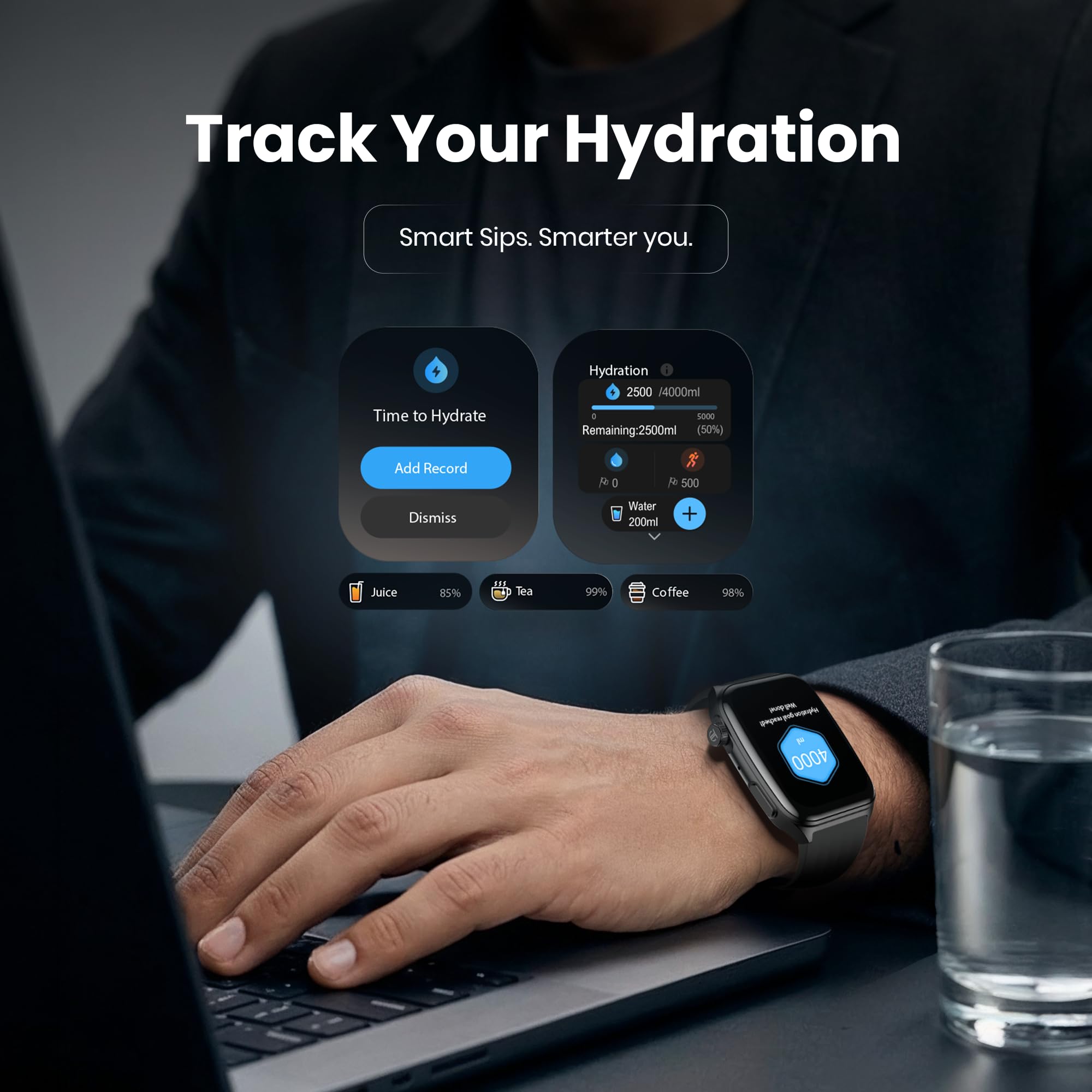 Titan Smart 4.0 Smartwatch with 1.93” AMOLED Display, Infinite AI Watch Faces, AI Voice Assistant, Smart Hydration, Multiple Menu Styles, QR Hub, 100+ Multisports, BT Calling, HRM, SpO2 - Teal Green - Image 6