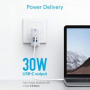 Anker 35W 2-Port USB-C Wall Charger, Compact Fast Charger with 18W PD & 15W PowerIQ 3.0 for iPhone 15/14/13, Galaxy, iPad, and More – White