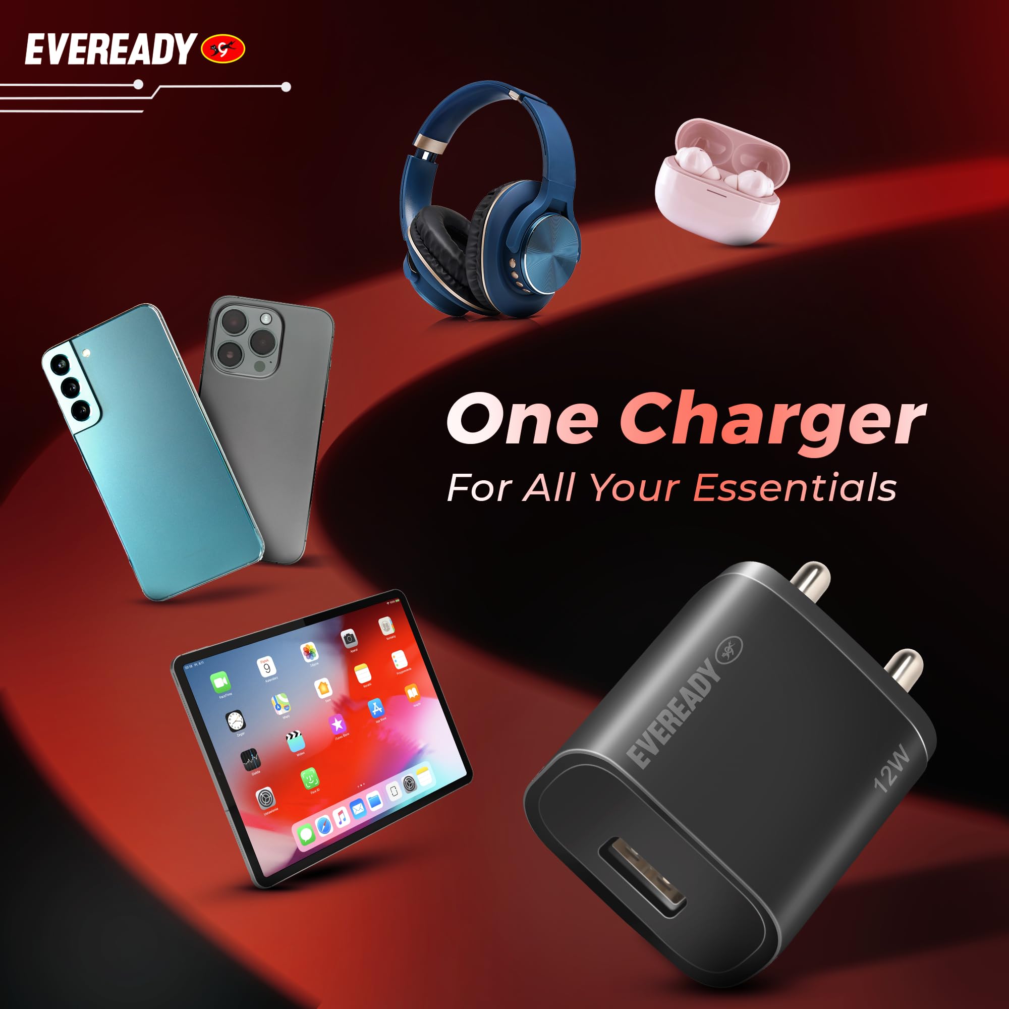 Eveready 12W Compact Charger, Lightweight Design, BIS Certified, Complete Protection Against Overvoltage & Overload at Output, Universal Compatibility (Cable Included) - Image 4