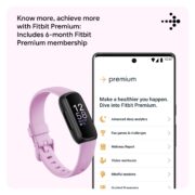 Fitbit Inspire 3 Health & Fitness Tracker (Lilac Bliss/Black) with 6-Month Premium Membership