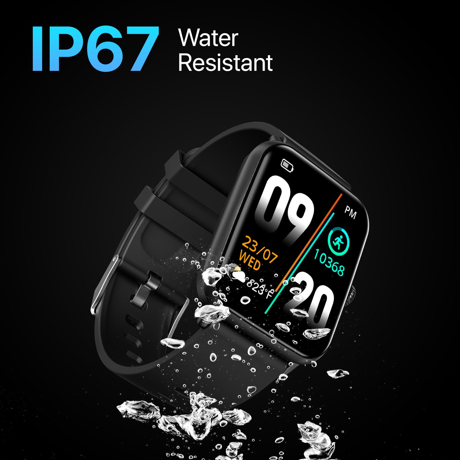 Fire-Boltt Ninja Call Pro Bluetooth Calling Smart Watch, 1.69″ HD Display,Dual Chip,AI Voice Assistant, 120+ Sports Modes, SpO2 & Heart Rate Monitor, Fitness Tracker Smartwatch for Men & Women - Black - Image 7