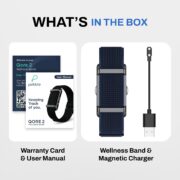 Pebble Newly Launched Qore 2 Premium Metal Fitness Band | 45 Days Battery Life, Heart Rate, SpO2, HRV & Body Temp Monitor, Sleep Tracker, AI Health Analysis, Smart Notifications (Nebula Blue)