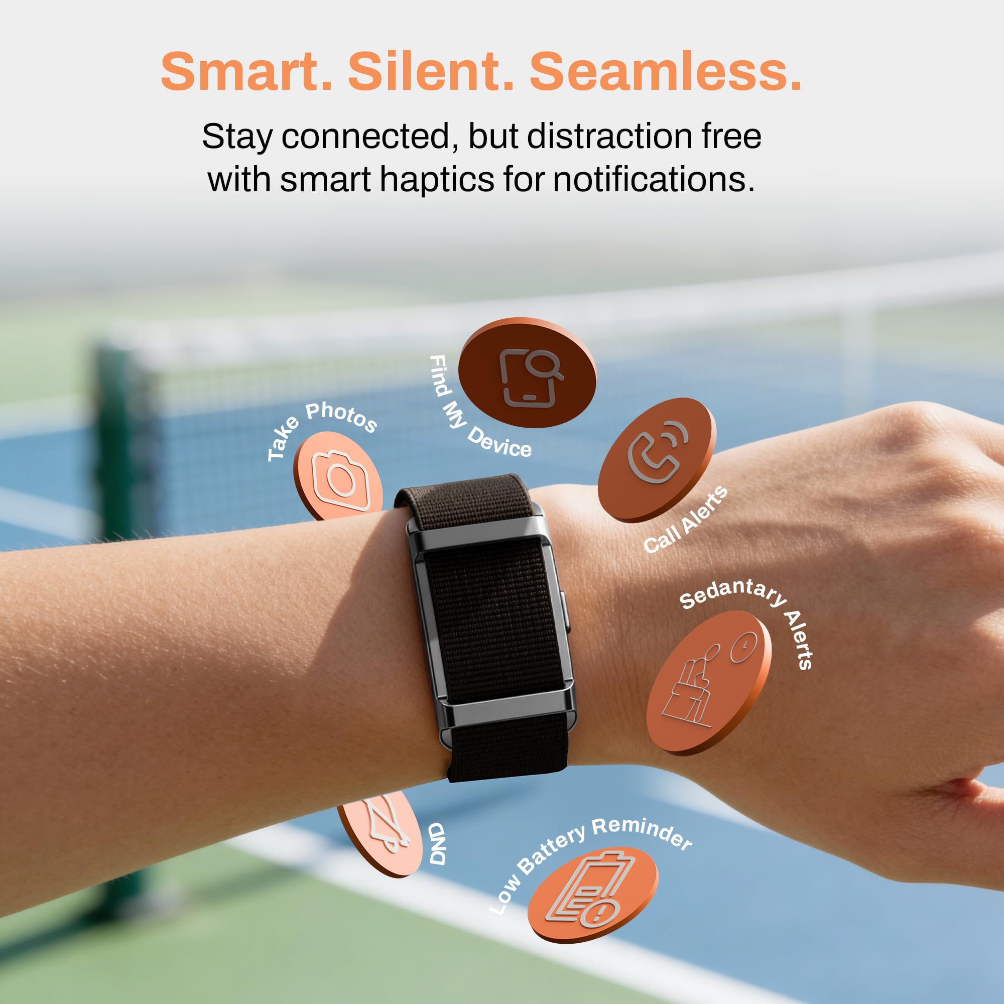 Pebble Newly Launched Qore 2 Premium Metal Fitness Band | 45 Days Battery Life, Heart Rate, SpO2, HRV & Body Temp Monitor, Sleep Tracker, AI Health Analysis, Smart Notifications (Cosmic Black) - Image 8