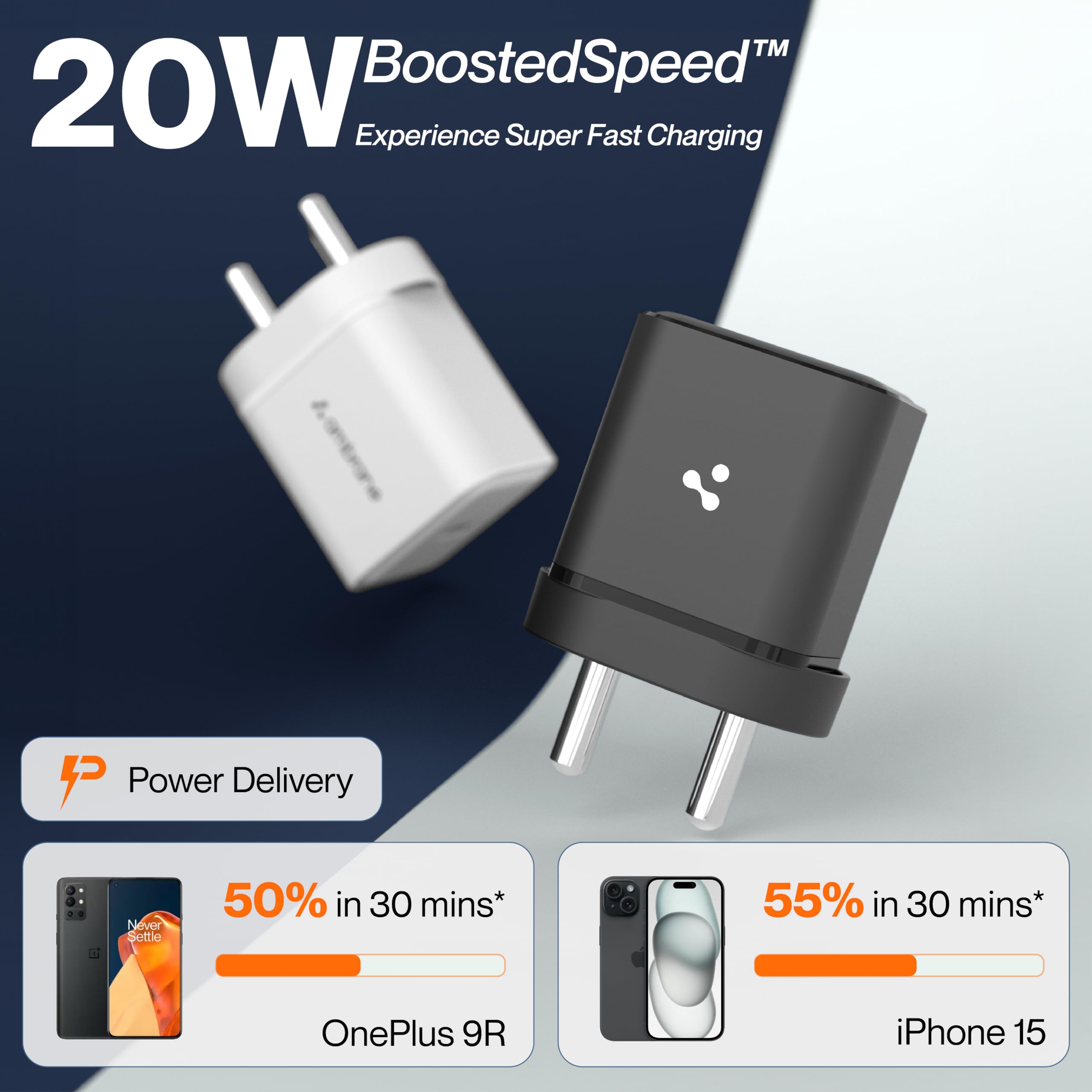 Ambrane 20W Mobile Charger with to Charging Cable | Fast Charging for Android, iPhone 15/14/13/12/11/X & Pro Max Series, Google Pixel & Other Devices (Charge 20, Black) - Image 4