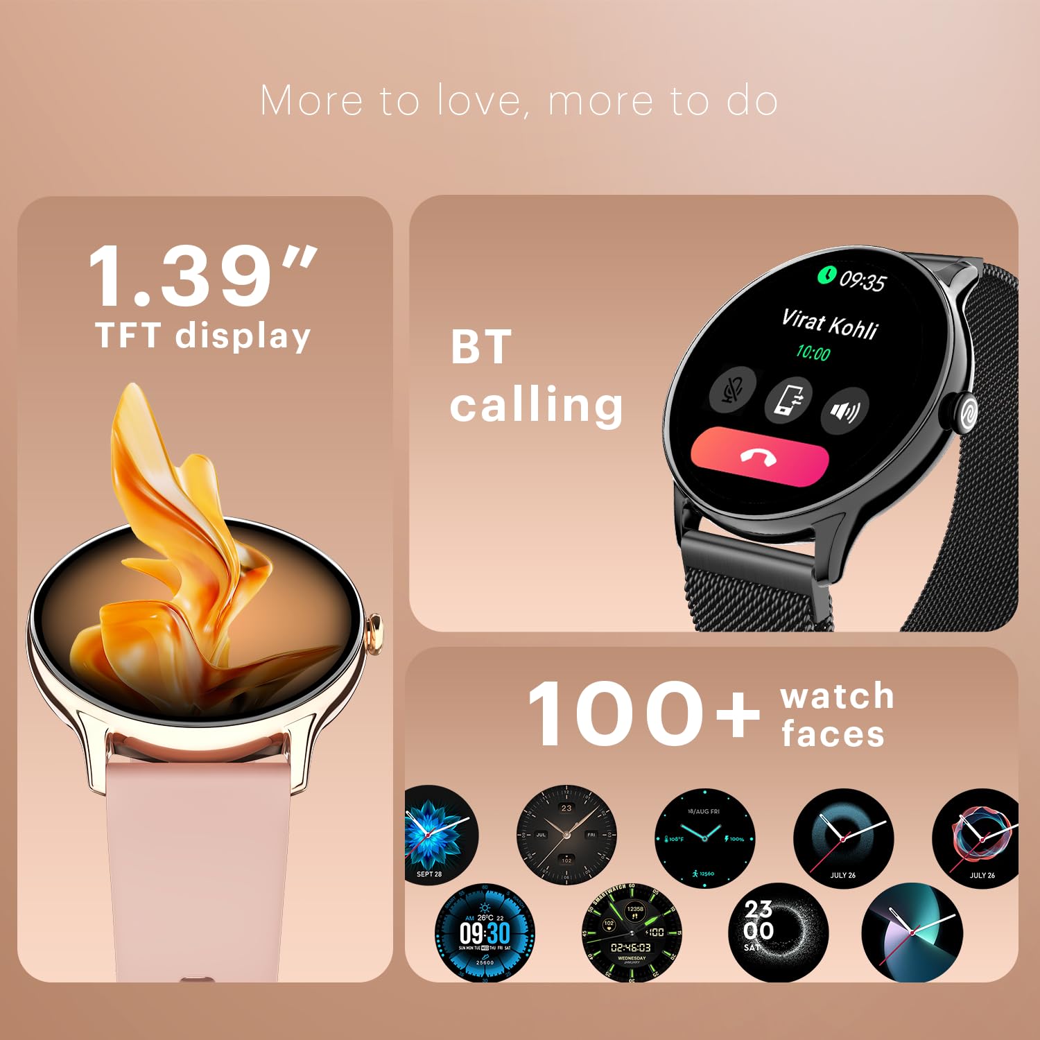 Noise Twist Go Round dial Smartwatch with BT Calling, 1.39" Display, Metal Build, 100+ Watch Faces, IP68, Sleep Tracking, 100+ Sports Modes, 24/7 Heart Rate Monitoring (Jet Black) - Image 3