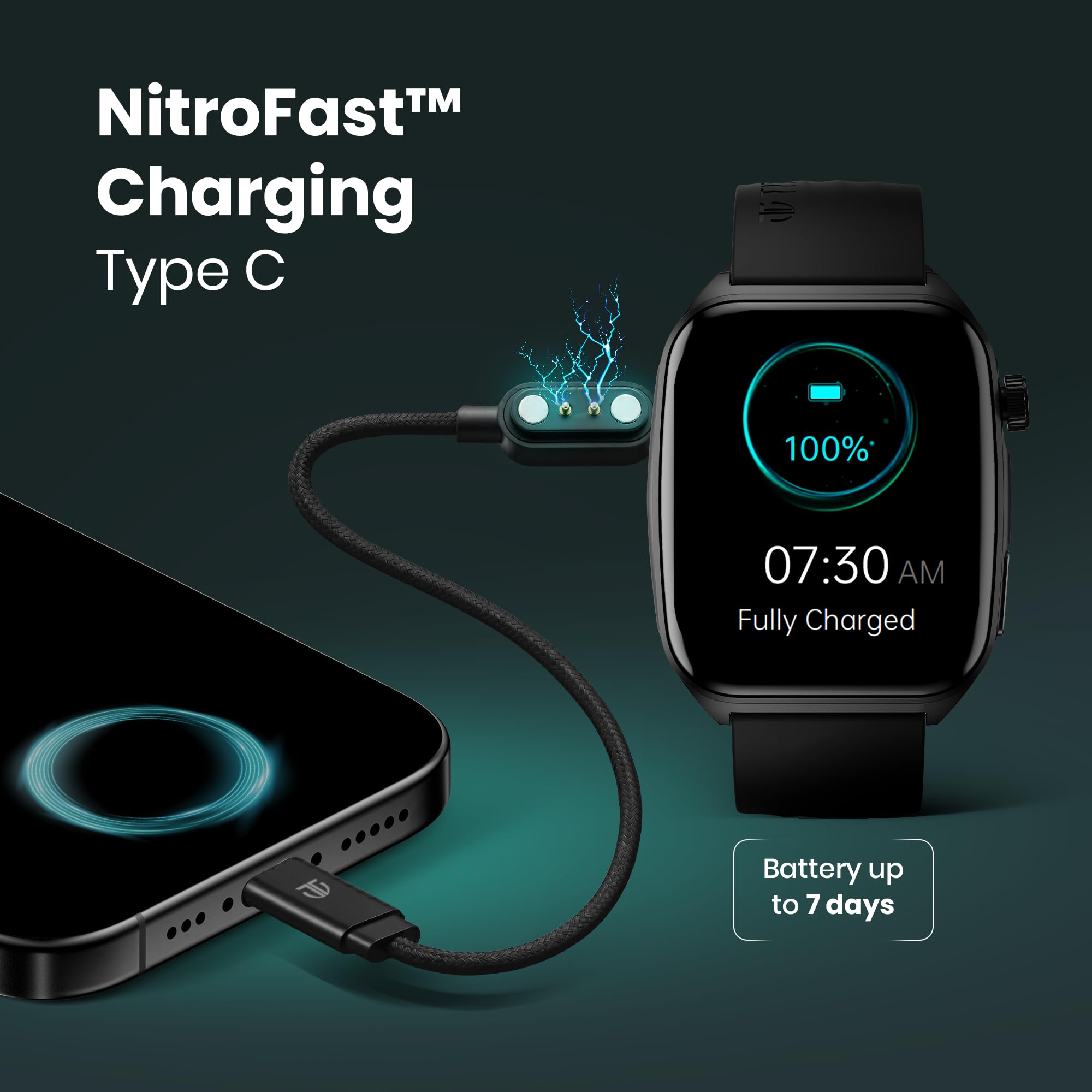 Titan Smart 4.0 Smartwatch with 1.93” AMOLED Display, Infinite AI Watch Faces, AI Voice Assistant, Smart Hydration, Multiple Menu Styles, QR Hub, 100+ Multisports, BT Calling, HRM, SpO2 - Teal Green - Image 7