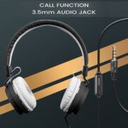 ZEBRONICS Storm Wired On Ear Headphone with 3.5mm Jack, Built-in Microphone for Calling,1.5 Meter Cable, Soft Ear Cushion, Adjustable Headband,Foldable Ear Cups (Black)