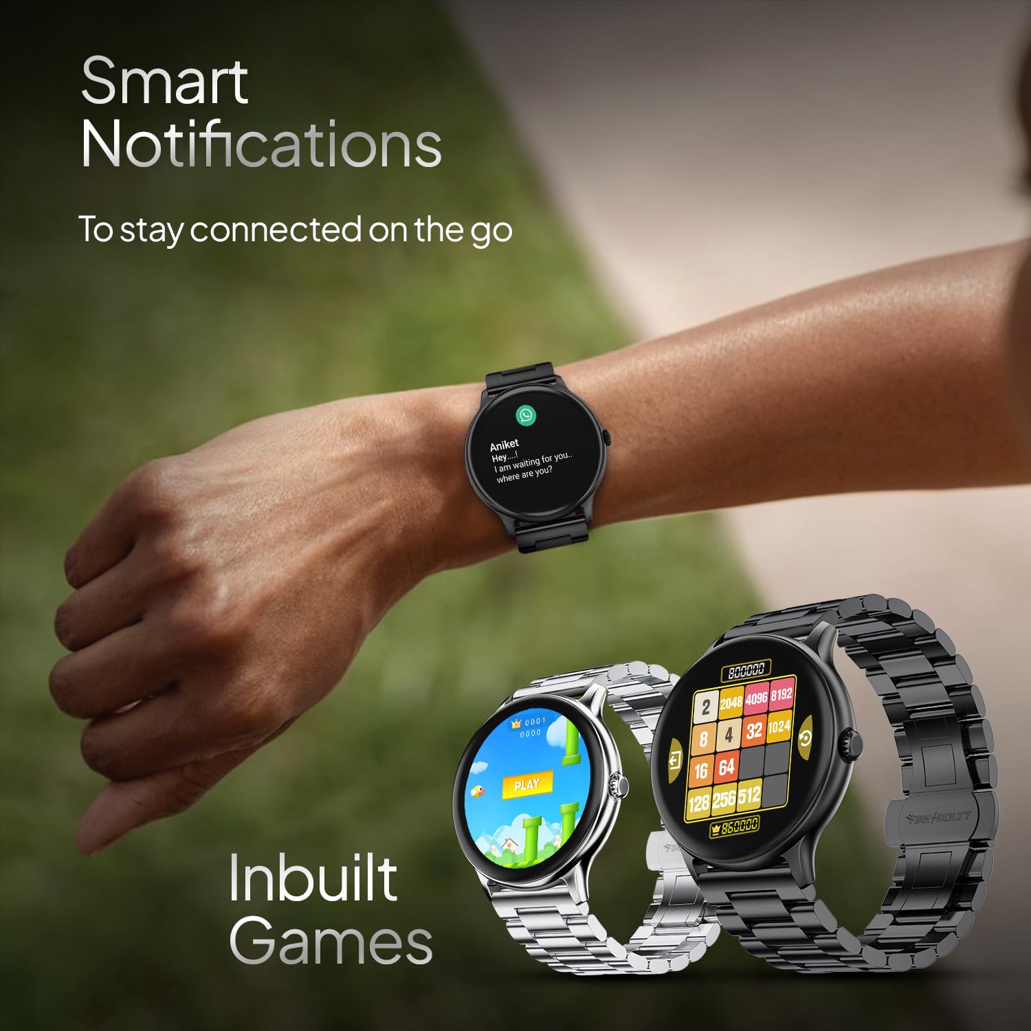 Fire‑Boltt Phoenix Pro Round Smart Watch 1.39″ Display with Bluetooth Calling,AI Voice Assistant,SpO2 & Heart Rate Monitor, 120+ Sports Modes,IP67 Waterproof Metal Smart Watch for Men & Women - Silver - Image 9