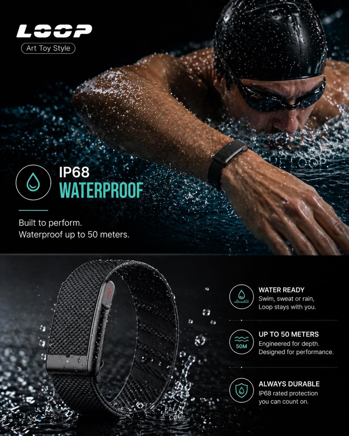 StyleOxx Loop Smart Fitness Band with Heart Rate, SpO2, Body Temperature, HRV Analysis, 30+ Sports Modes, Sleep and Stress Monitor, 20+ Days Battery, Subscription Free (Light Green) - Image 2