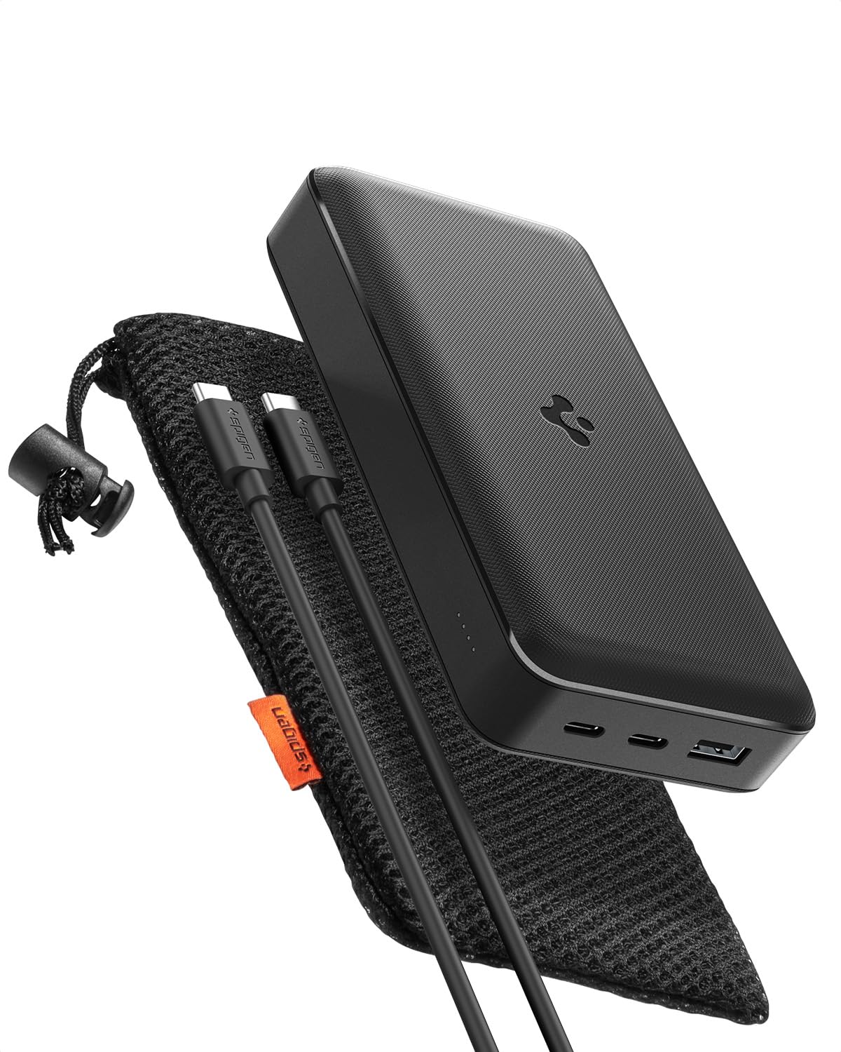 Spigen ArcPack 30000mAh Power Bank, PD3.0, PPS, Fast Charging, 30.0W Max Output, 2 Type-C Ports, 1 USB-A Port - (ABS+PC, Black) - Image 2