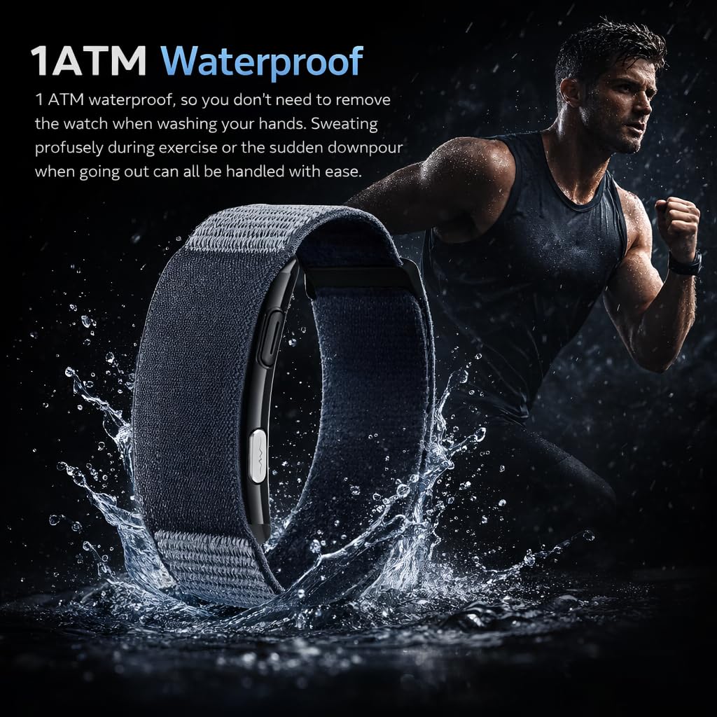StyleOxx Vitro Smart Fitness Band – Heart Rate, SpO2, Sleep & ECG Monitor | 7 Days Battery | Body Composition | Body Temperature | Multi-Sport Tracker for Daily Health & Fitness (Midnight Blue) - Image 9