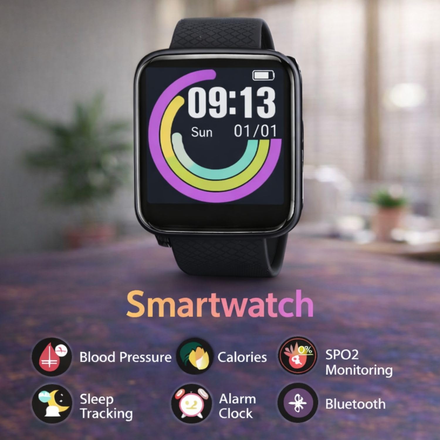MARVIK Smart Watch for Kids, Men, Boys, Girls, and Women, D20 Plus 2025, Latest for Android and iOS Phones, IP68 Waterproof with Daily Activity Tracker, Heart Rate Sensor, Sleep Monitor Watch - Black - Image 3