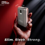 Eveready Ultima Power Bank PB 21, 20,000mAh, 22.5W Fast Charging, Dual Output, USB-C & USB-A, Overcharging Protection, Compatible with iPhone, Android & Qi Devices, Includes Cable & Warranty, Grey
