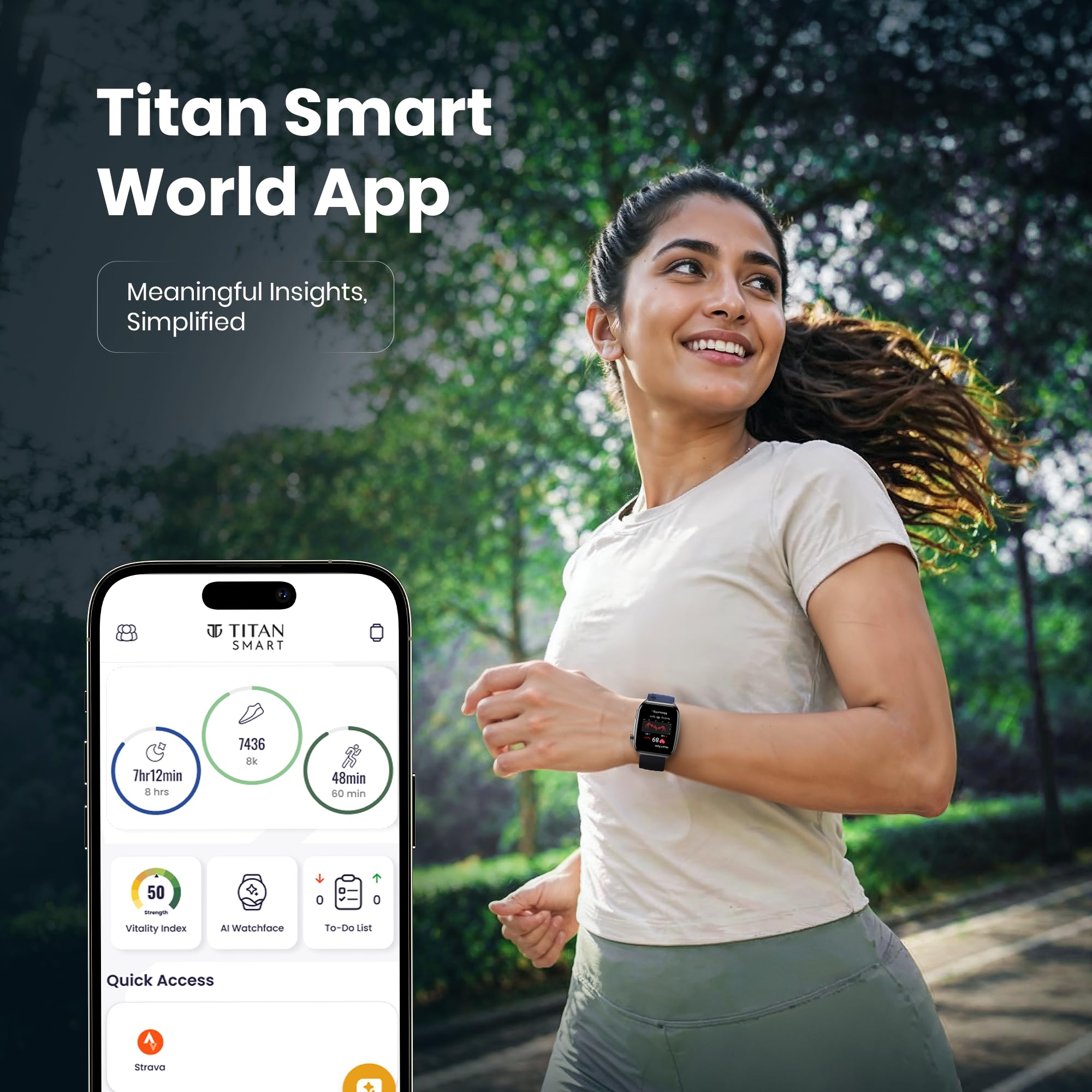 Titan Smart 4.0 Smartwatch with 1.93” AMOLED Display, Infinite AI Watch Faces, AI Voice Assistant, Smart Hydration, Multiple Menu Styles, QR Hub, 100+ Multisports, BT Calling, HRM, SpO2 - Teal Green - Image 8