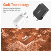 Ambrane 20W Mobile Charger with to Charging Cable | Fast Charging for Android, iPhone 15/14/13/12/11/X & Pro Max Series, Google Pixel & Other Devices (Charge 20, Black)