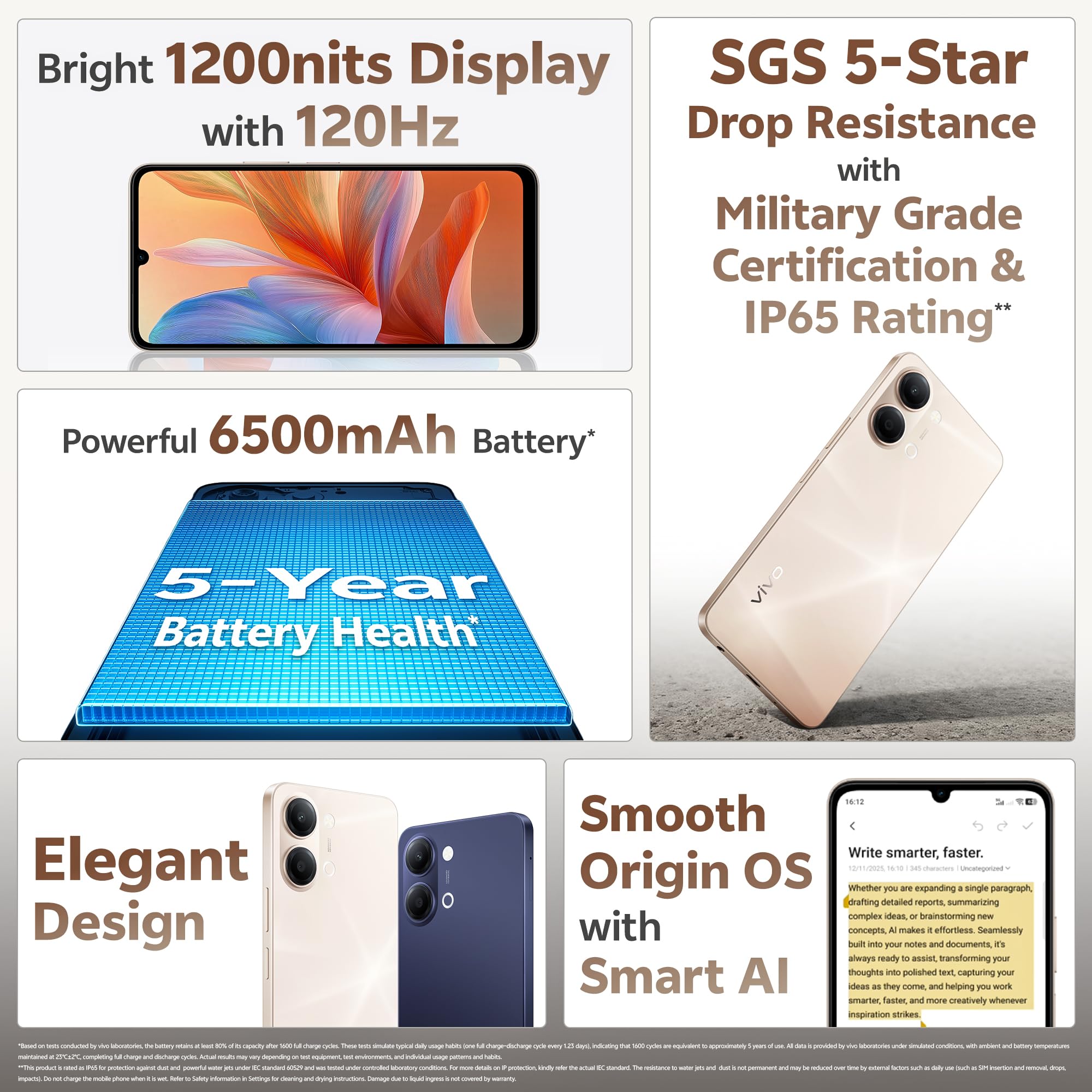 vivo Y05 (Champagne Gold, 4GB RAM, 64GB Storage) with No Cost EMI/Additional Exchange Offers - Image 3