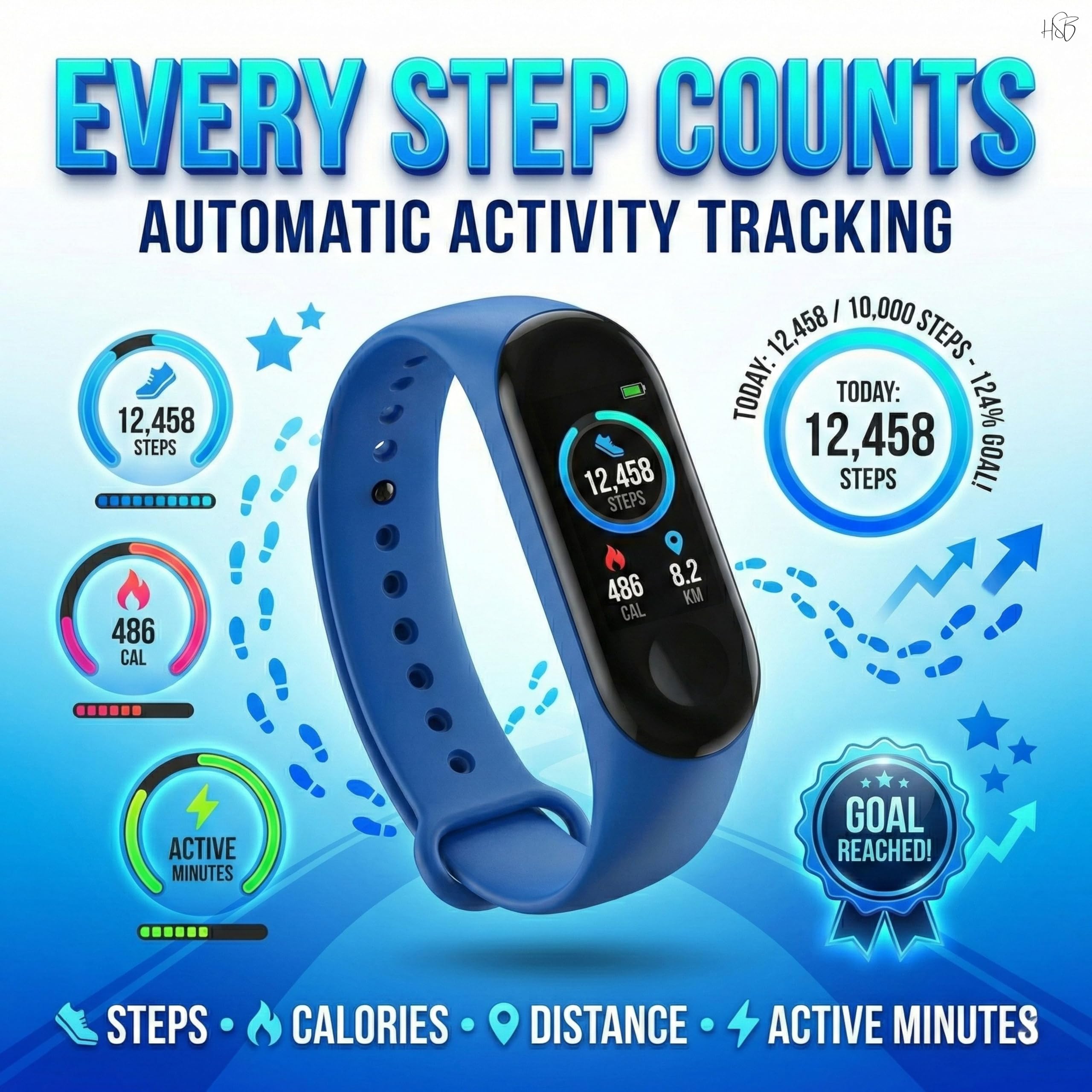 Drumstone M4 Smart Fitness Band with OLED Display, Bluetooth 4.0 Activity & Fitness Tracker with Heart Rate Tracking, Step Counter, Sleep Monitoring & Smart Notifications for Men and Women - Image 8