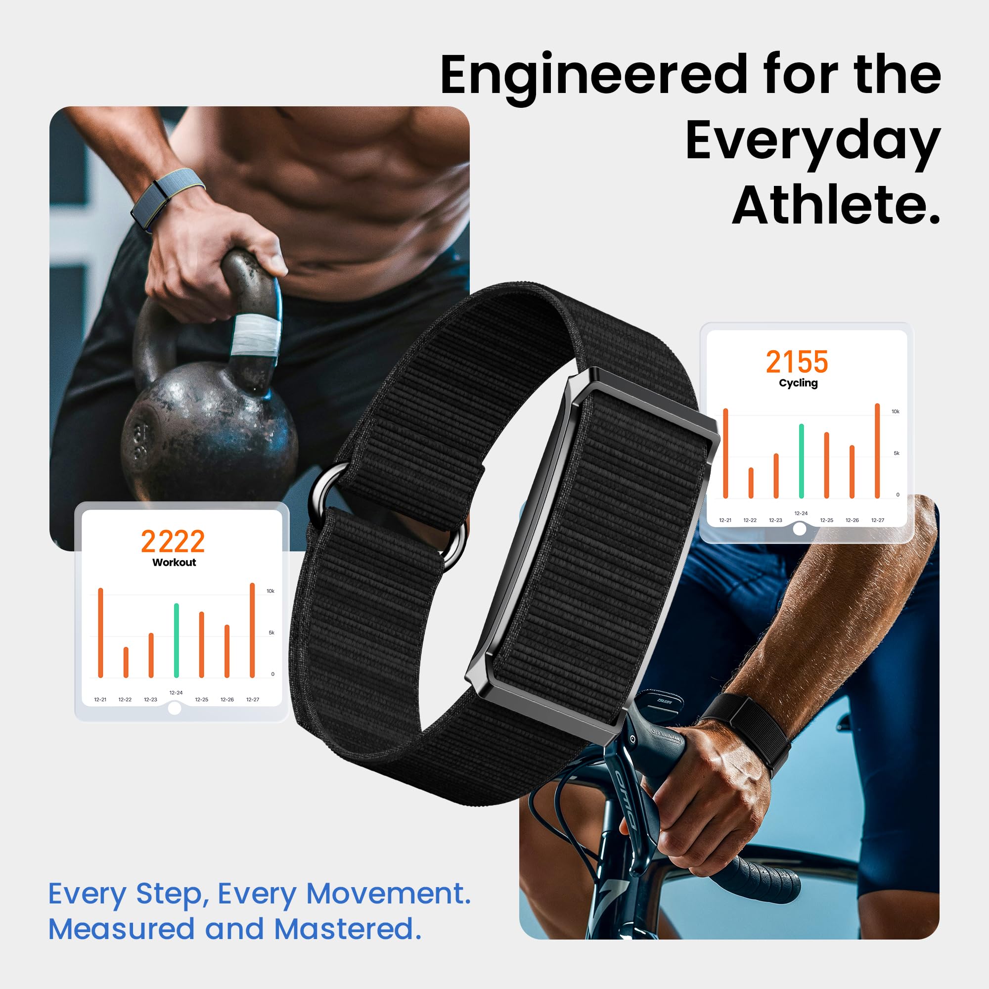 Pebble Newly Launched Qore Fitness Band with 45 Days Battery Life | 100+ Sports Modes | Advanced Health Tracking | HR & SpO2| Stress| Sleep | OneKey Measurement | Smart Notifications - Black - Image 6