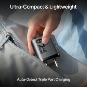 Boat 67W GaN Laptop Charger, Ultra-Fast Triple Port Fast Charging, Compact & Lightweight, Supports iPhone, ipad, Android, Laptops, Macbooks,HP, Dell, Lenovo, Asus, Tablet (for 65W Charging (Ash Grey)