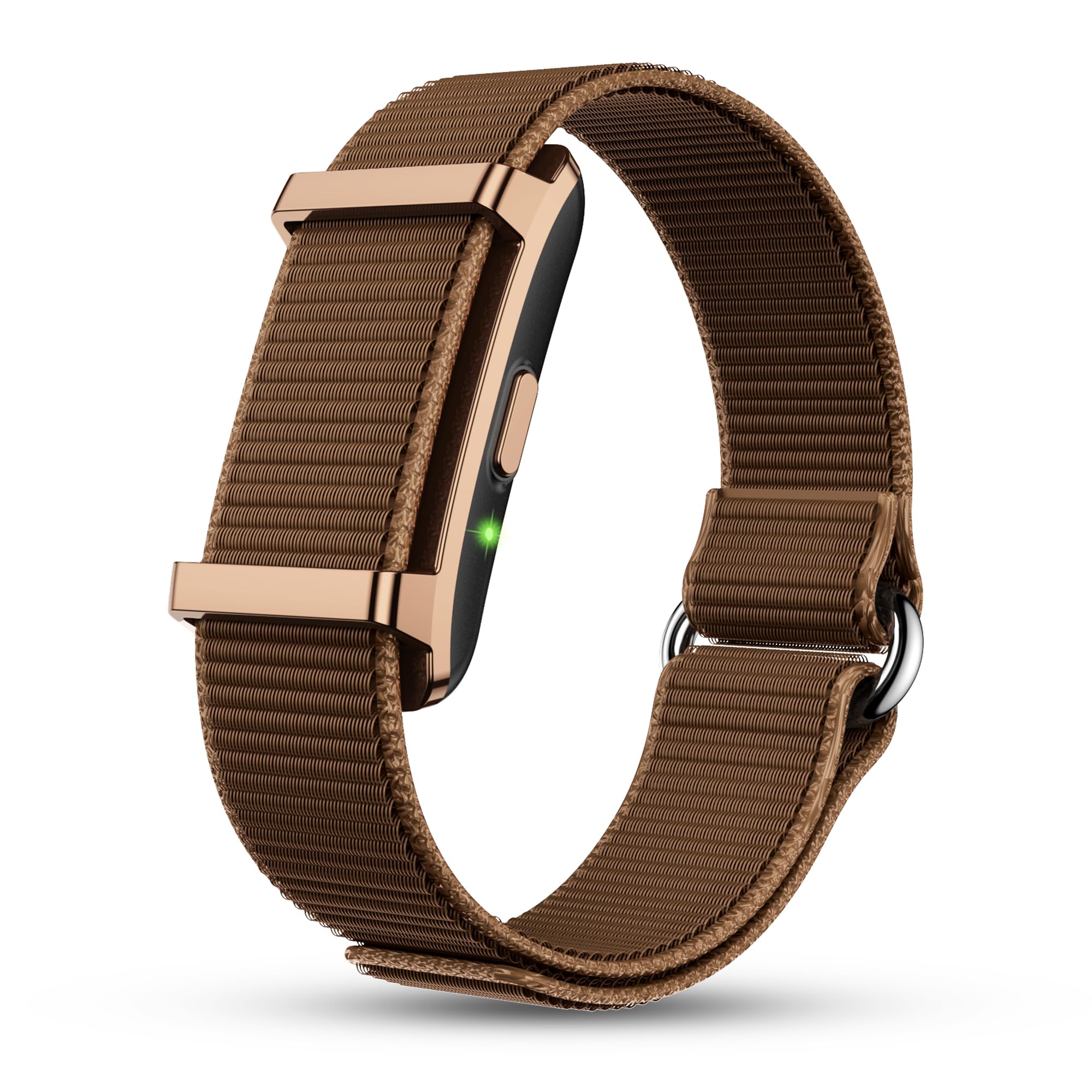 Pebble Qore 2 Smart Band Heart Rate | SpO2 | HRV | Body Temperature Monitoring | Sleep Tracker | 5ATM Water Resistant | Multiple Sports Modes | Premium Metal Body (Lunar Brown) - Image 2